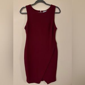 Fitted Burgundy Work Dress